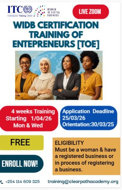Training of Enterpreneurs [ILO Women in Digital Business Certification]